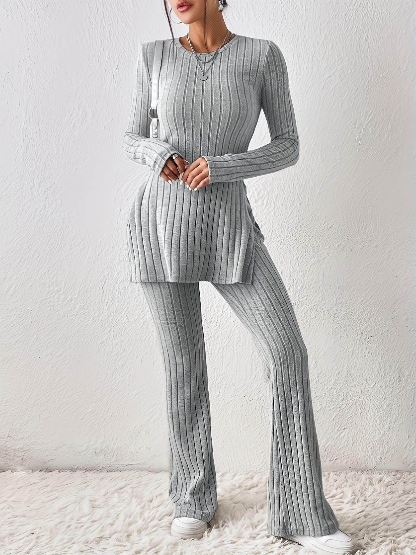 

Женский однотонный повседневный облегающий комплект домашней одежды осень/зима 2023 г.