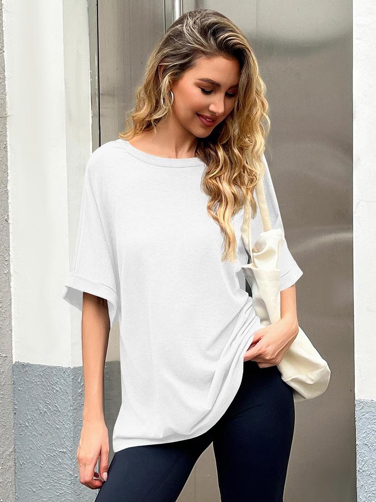 Women's Oversized Short Sleeve T Shirt Loose Casual Summer Tee