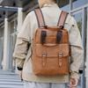 Backpack Men's PU Backpack, Fashion Trend Computer Backpack, Business Commuter Large Capacity Backpack
