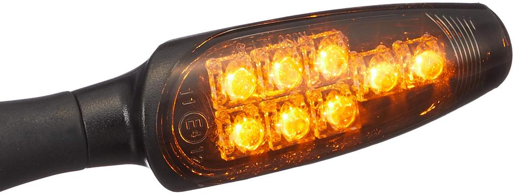 Kijima 219-5156 Motorcycle Turn Signal, LED TRL Type, Smoke, 12 V 1.2 W, 2 Pieces, E-Mark Certified