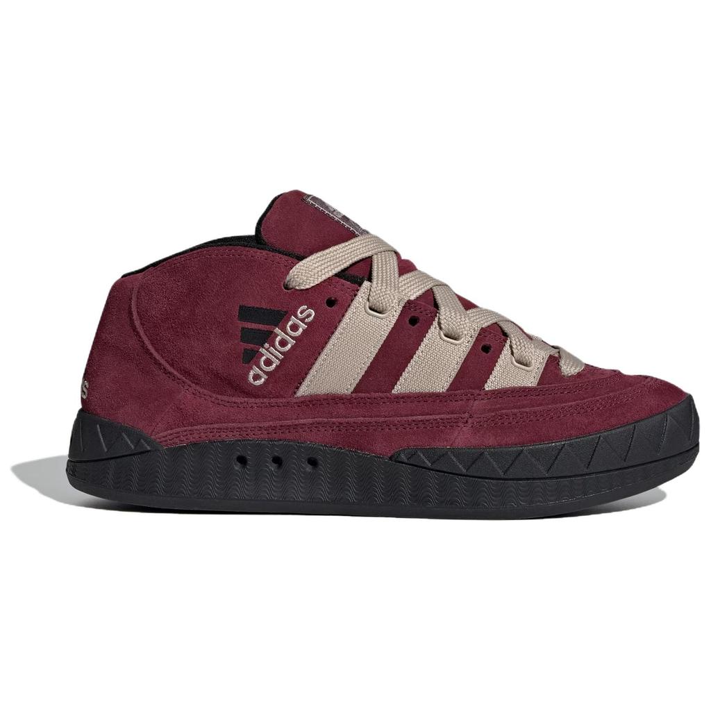 Adidas Adimatic Mid Maroon Wonder Beige Unisex Sneakers Red Core-Black IF8790