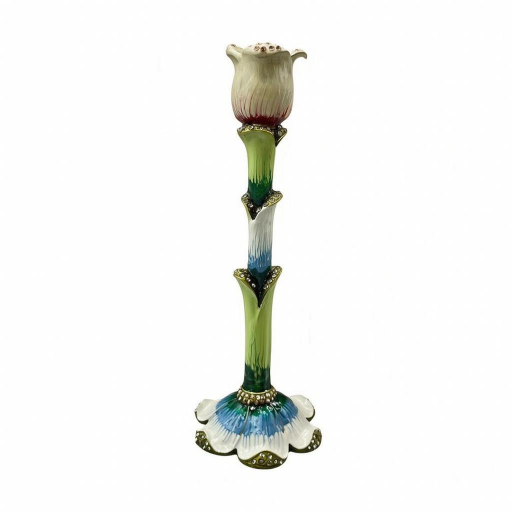Flower Candle Holder Vintage Decor Gorgeous for Mantel