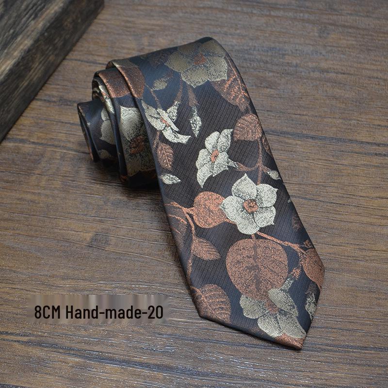 Men's Elegant Floral Pattern Tie: Fashionable Wedding & Banquet Accessory