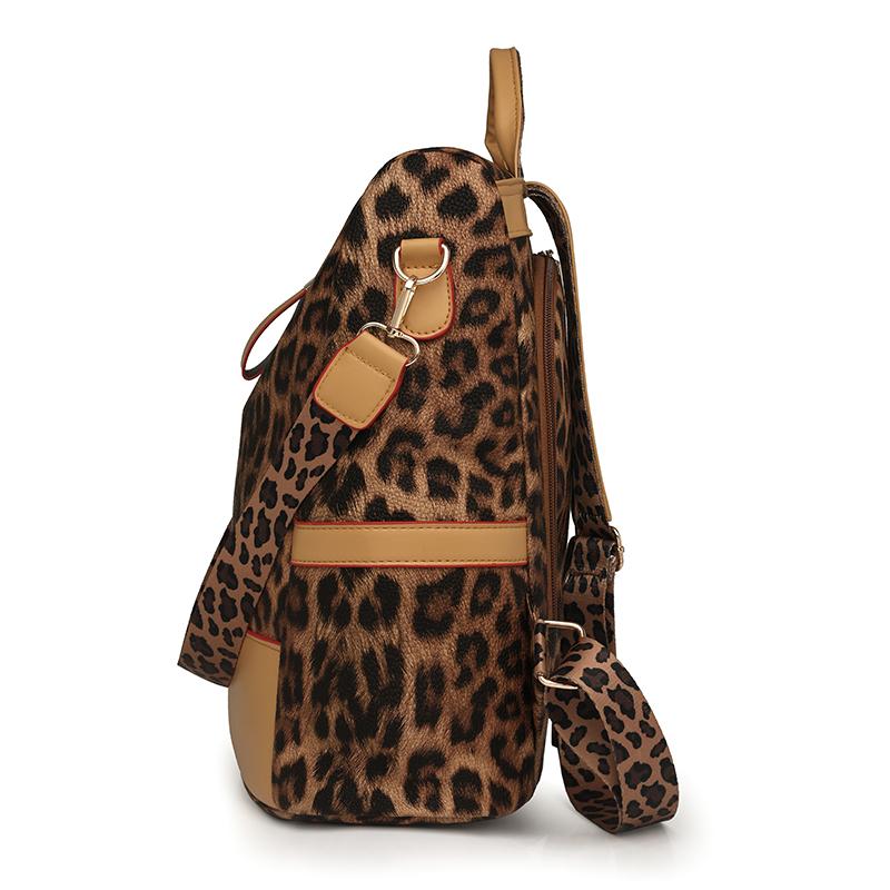 Rucksack mit Leopardenmuster Damen Reise Große Kapazität Diebstahlsicherer Rucksack