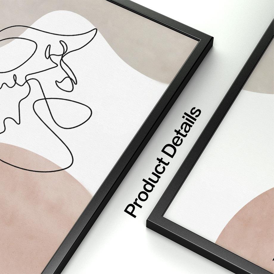 Pintura em Tela Arte de Parede Linha Corpo de Menina Preto Branco Minimalista Pôsteres e Impressões Nórdicos Imagens de Parede para Decoração de Sala de Estar