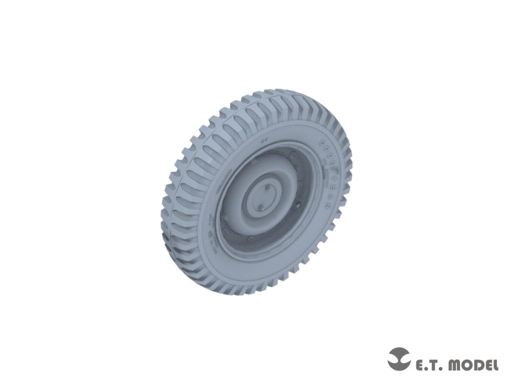 Eaty Modell WW2 Amerikanischer Jeep Willys MB Tonnenlaster Gewicht verformbarer Reifen Plastikmodellteile 1/35 1/4 4×4 (für Tamiya) P35-156 (Kampffahrzeug)