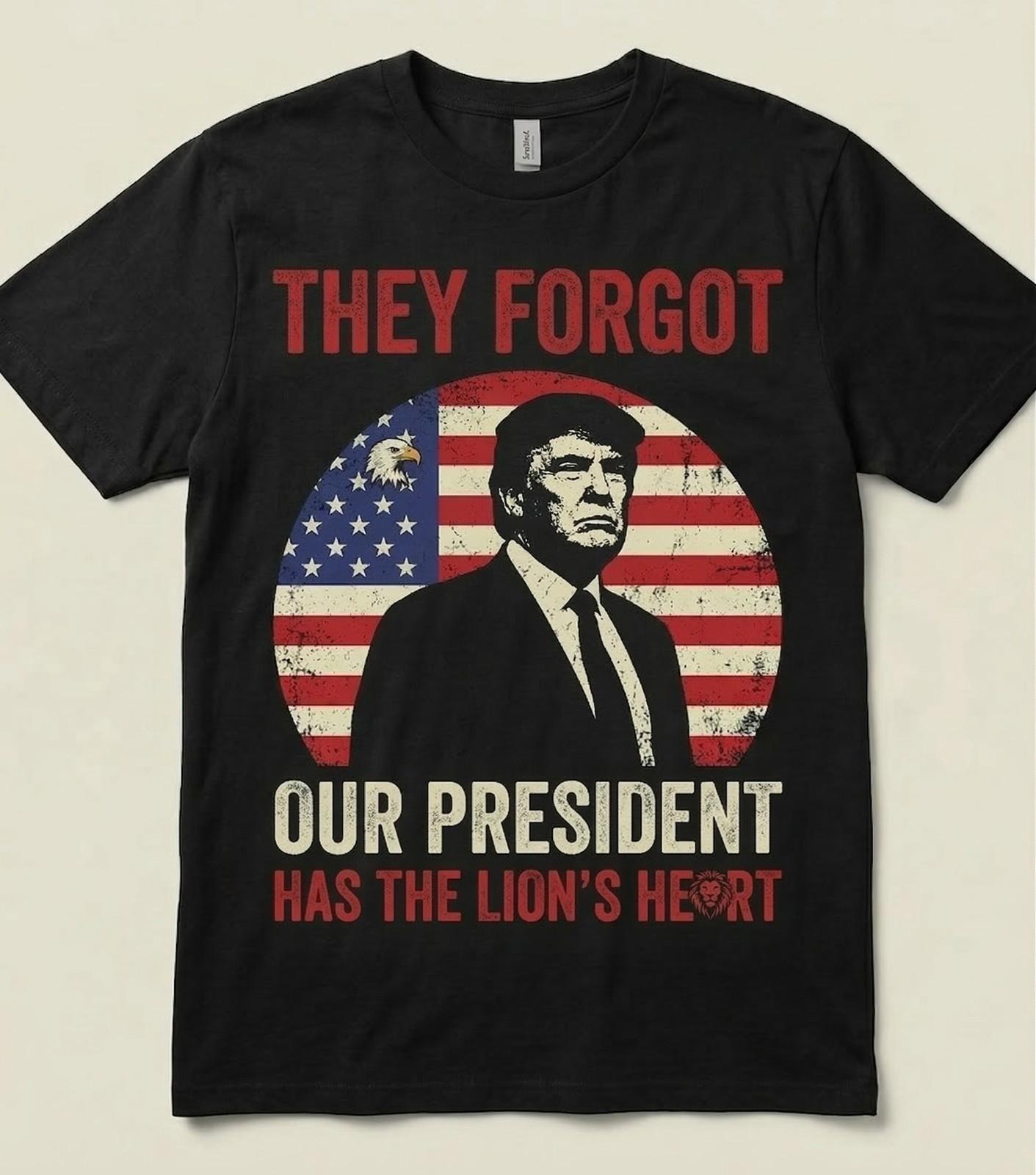 Trump They Forgot Our President Has The Lion s Heart Vintage T-Shirt MAGA Tee M