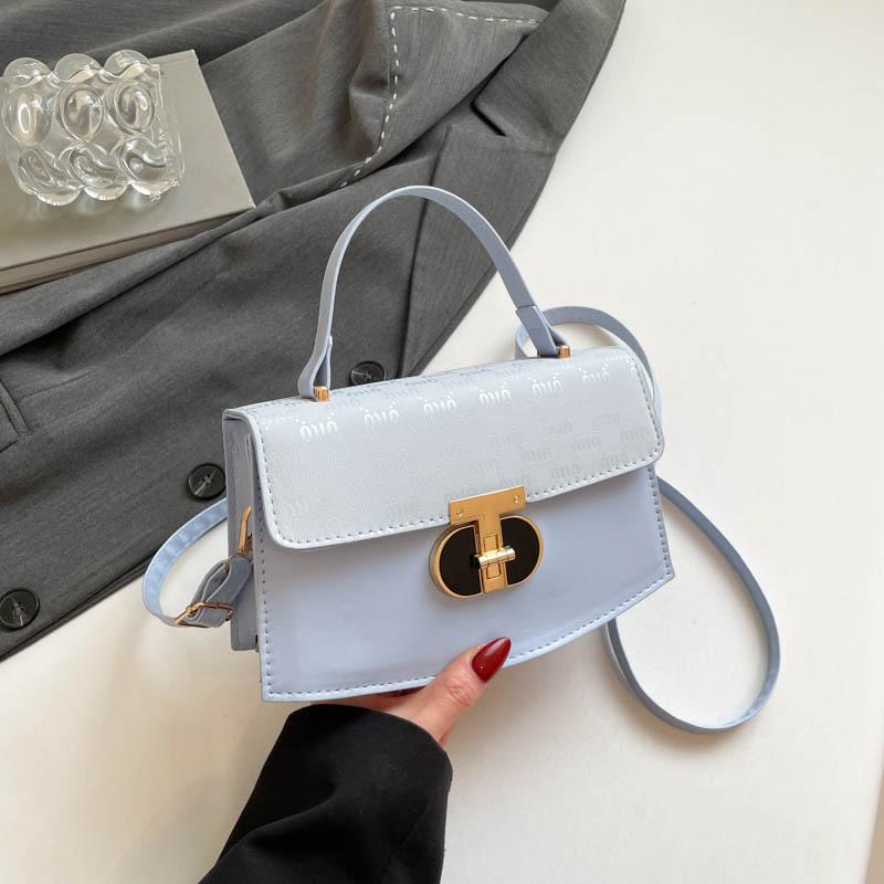 Fashion High-end Texture Light Luxury Design Sense Portable Shoulder Bag Versatile Commuter Solid Color Messenger Bag Women