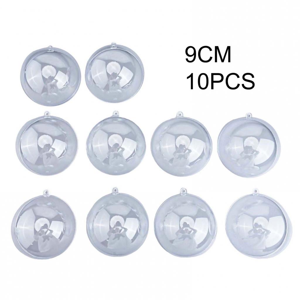 Fine Quality Clear Plastic Baubles for DIY Christmas Projects and Gifts