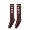 Knee High Heart Pattern Grip Breathable Comfortable Soft Pilates Fitness Exercise Studio Home Cotton Flexible Warm Yoga Socks