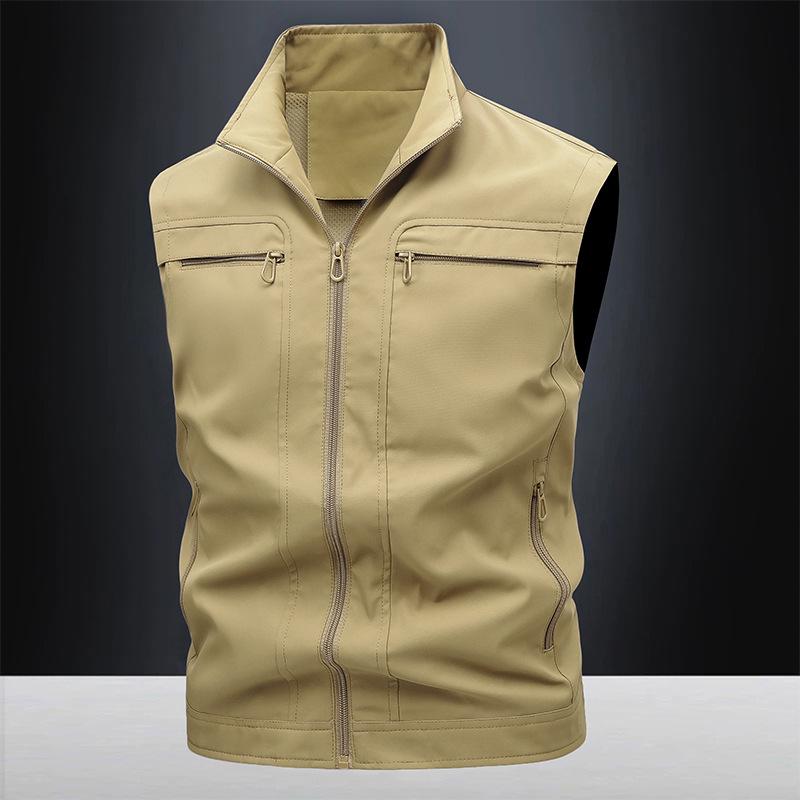 Workwear Vest Men's Outdoor Fishing Suit Casual Vest Jacket Simple Waterproof Vest