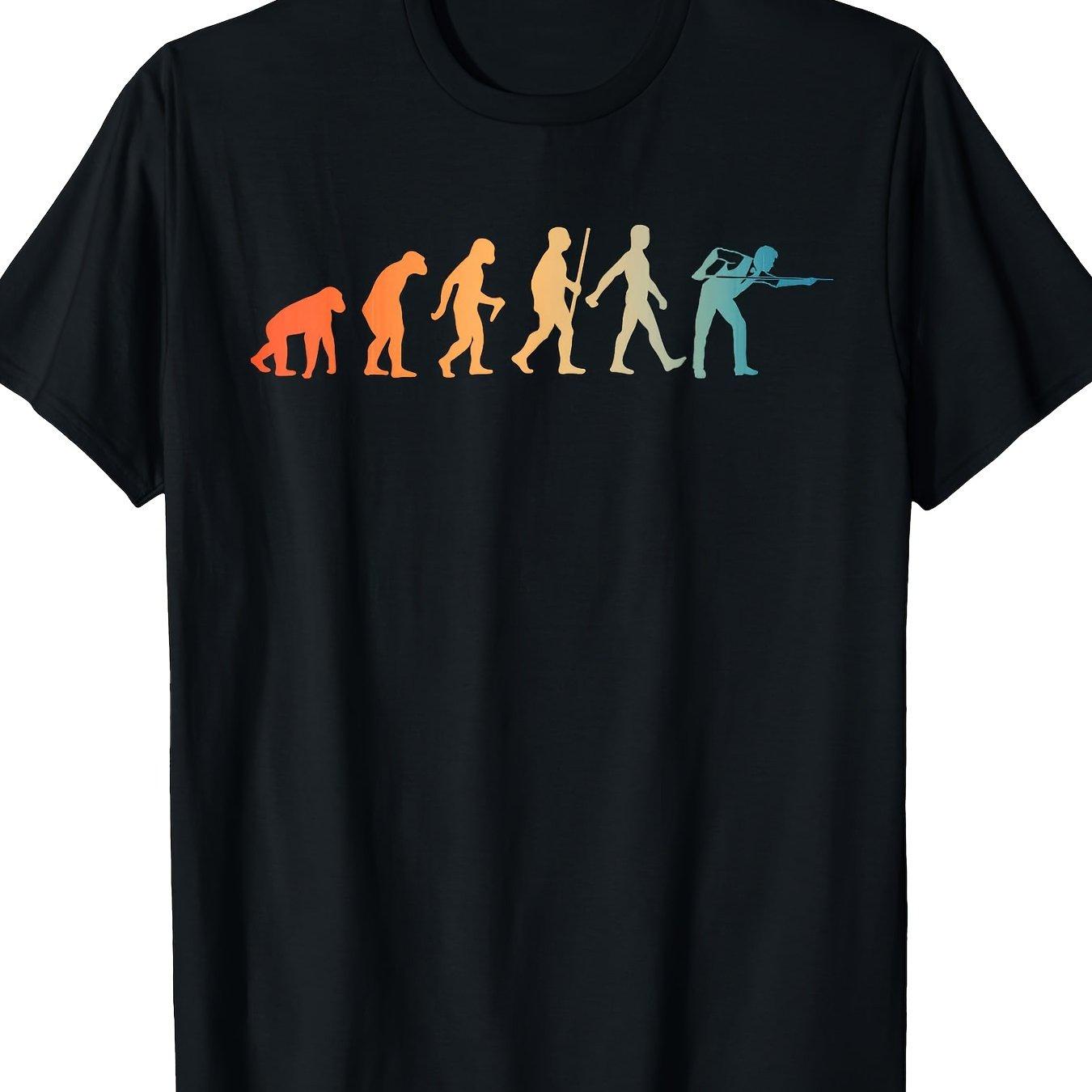 Evolution Billiards Pool Player Graphic Tee Soft Breathable Casual TShirt For Men S