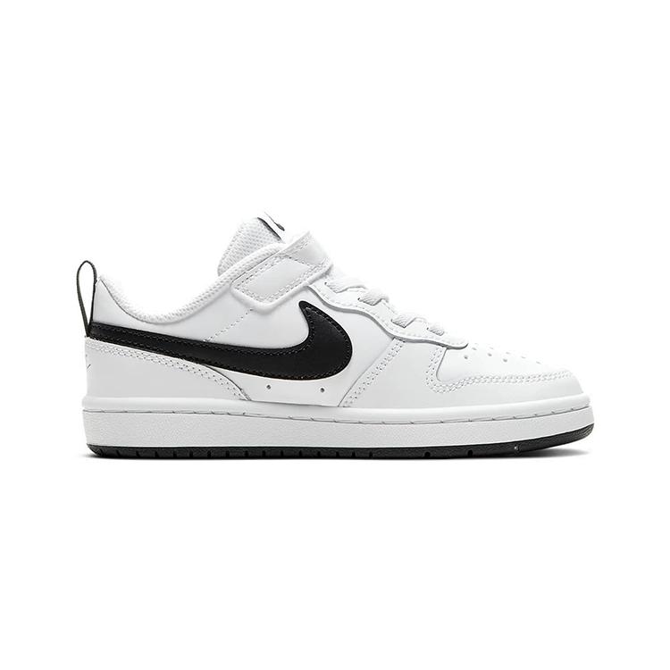 New Nike Court Borough Low 2 White Black PS BQ5451-104