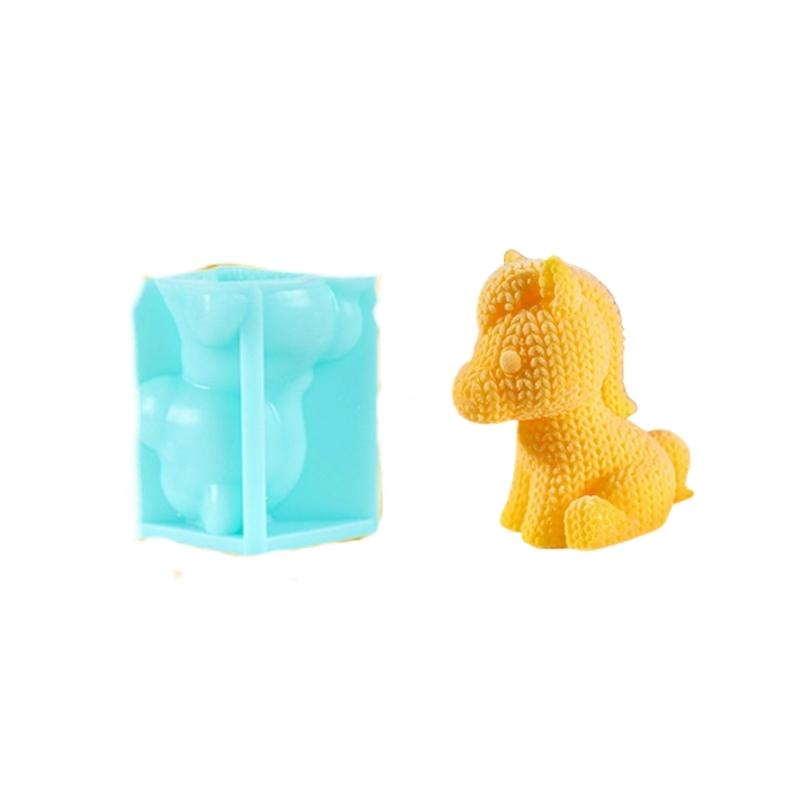 Horse Statue Silicone Candle Molds Food Safe Silicone Temperature Resistant for Resin Casting Candle Chocolate Baking