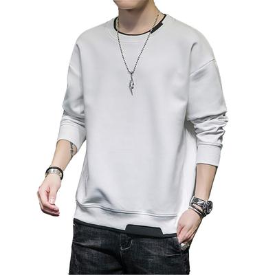 Longa folgada grande XL Camiseta masculina, moletom com capuz, mangas, silhueta, pulôver, moletom, blusa, casual, estiloso, tamanho, roupa de primavera/outono,