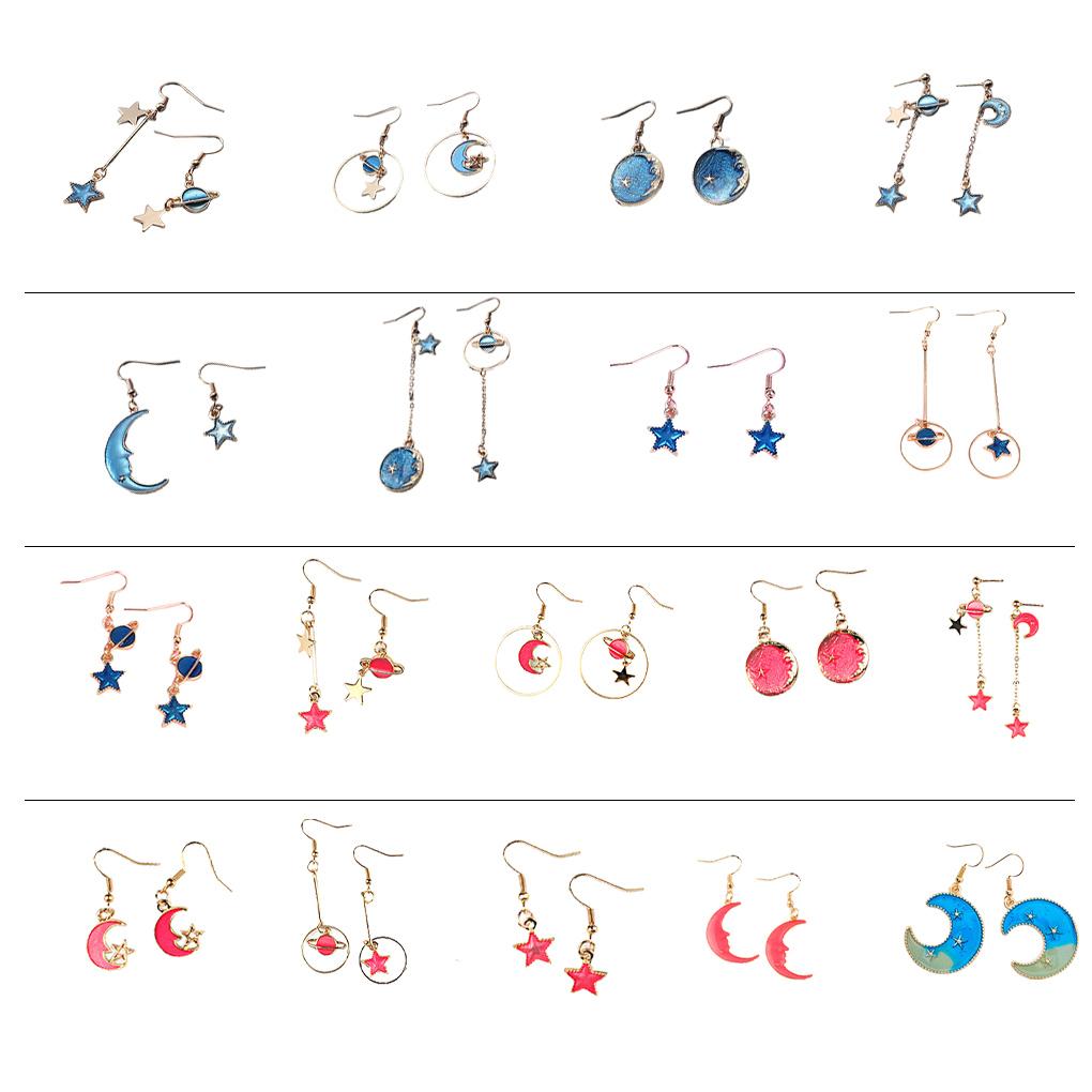 1 para damskich kolczyków o asymetrycznym designie, biżuteria dla dziewcząt, wielofunkcyjne kolczyki do uszu na prezent urodzinowy, festiwal, do noszenia na co dzień