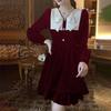 French Retro Bow Dress Niche New Autumn and Winter Short Black Bottoming Fashion Skirt