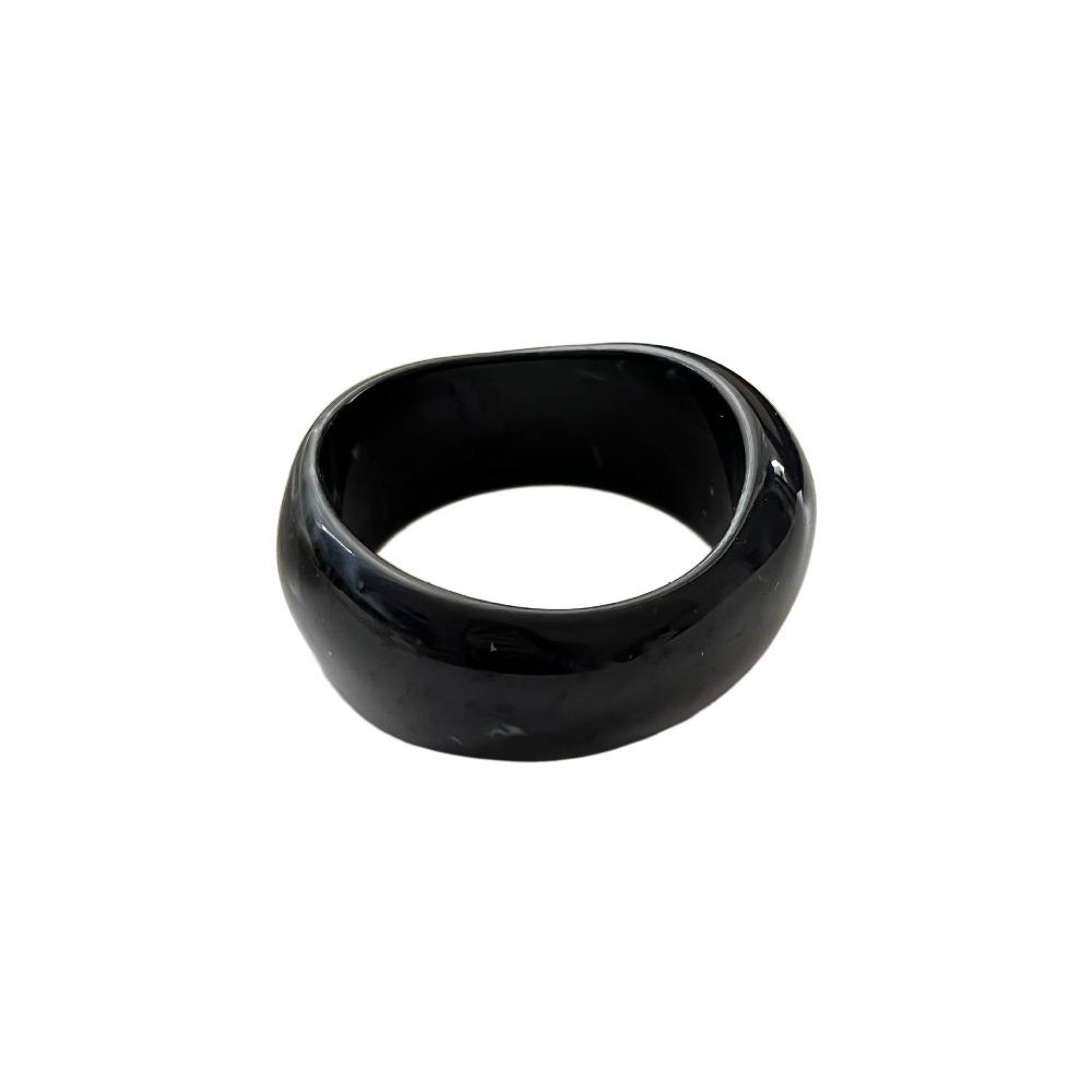Bohemian Translucent Acrylic Bangle Europe American Style Smudged Hand Ring  Women