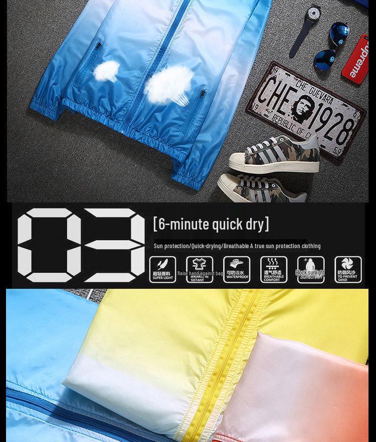 Quick-Drying Gradient Breathable Skin Suit for Couples & Kids – Fishing Clothes with Logo Print