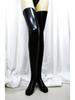 DS Performance Faux Patent Leather Thigh High Dance Socks