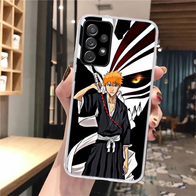 

Kurosaki Ichigo Bleach Soft Phone Case For Samsung Galaxy A52 A42 A32 A12 A22 A51 A50S A30S A20S A10S A71 A41 A31 A21S A40 A20E Samsung A20E