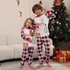Long Sleeve Christmas Pyjamas Set Plaid Printed Top+Pants Soft Family Matching Pyjamas  Adult Kids