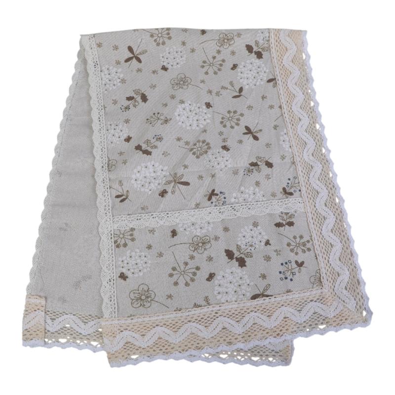 

Elegant Microwave Dust Cover with Storage Pocket For Oil Prevention And Easily Maintenance Kitchen Decorations