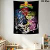 Power Rangers 2D Flat Adventure Tapestry Tapestry Background Cloth Wallmounted Atmospheric Background Cloth Work Of Art Wall Covering Decoration