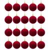 10/20Pcs Christmas Balls Velvet Xmas Tree Hanging Ornaments with Ribbon Weddings Birthdays Home Holiday Decoration