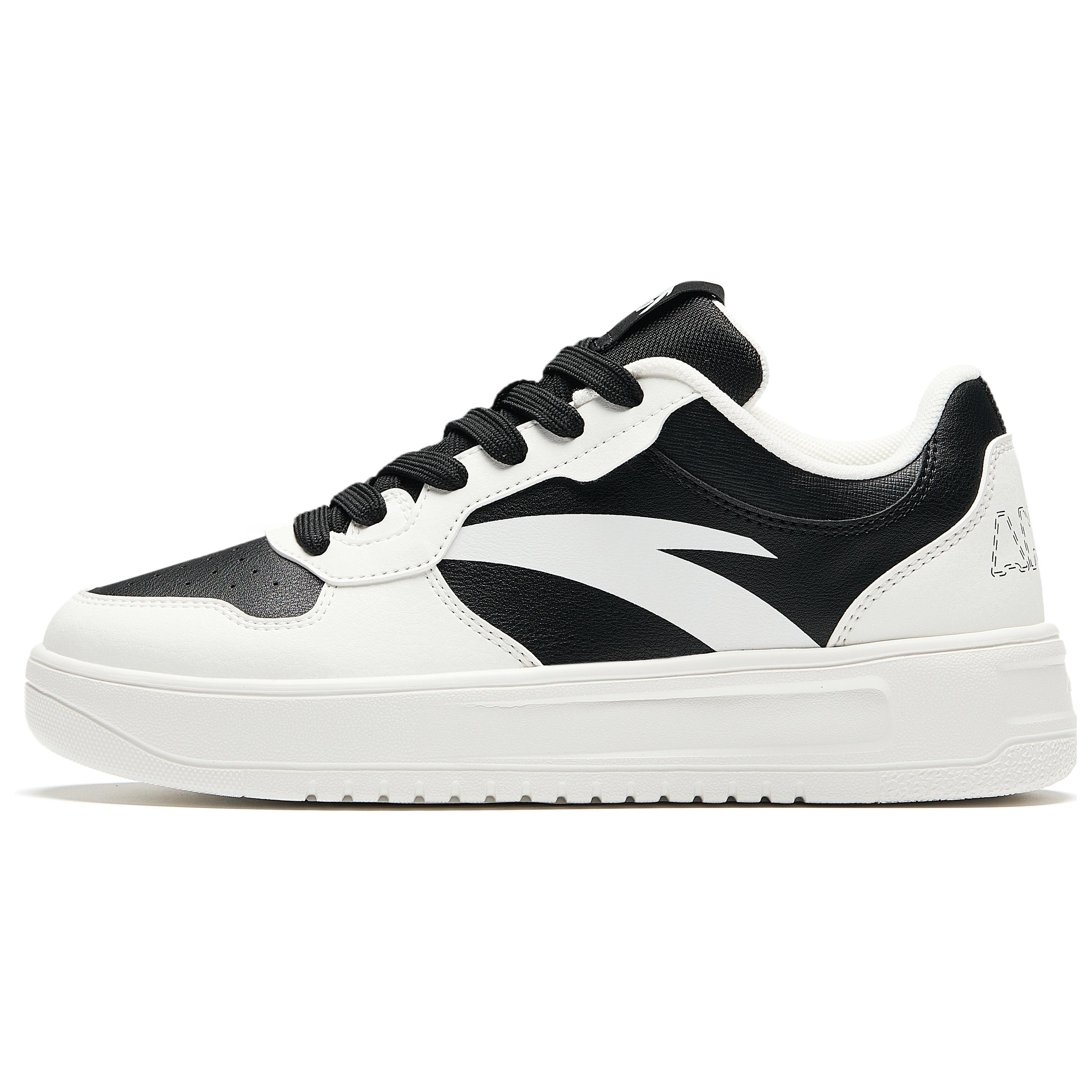 (WMNS) ANTA Skateboarding Series Sneakers  White Black  Women s 922418001Q-3 EU 35.5