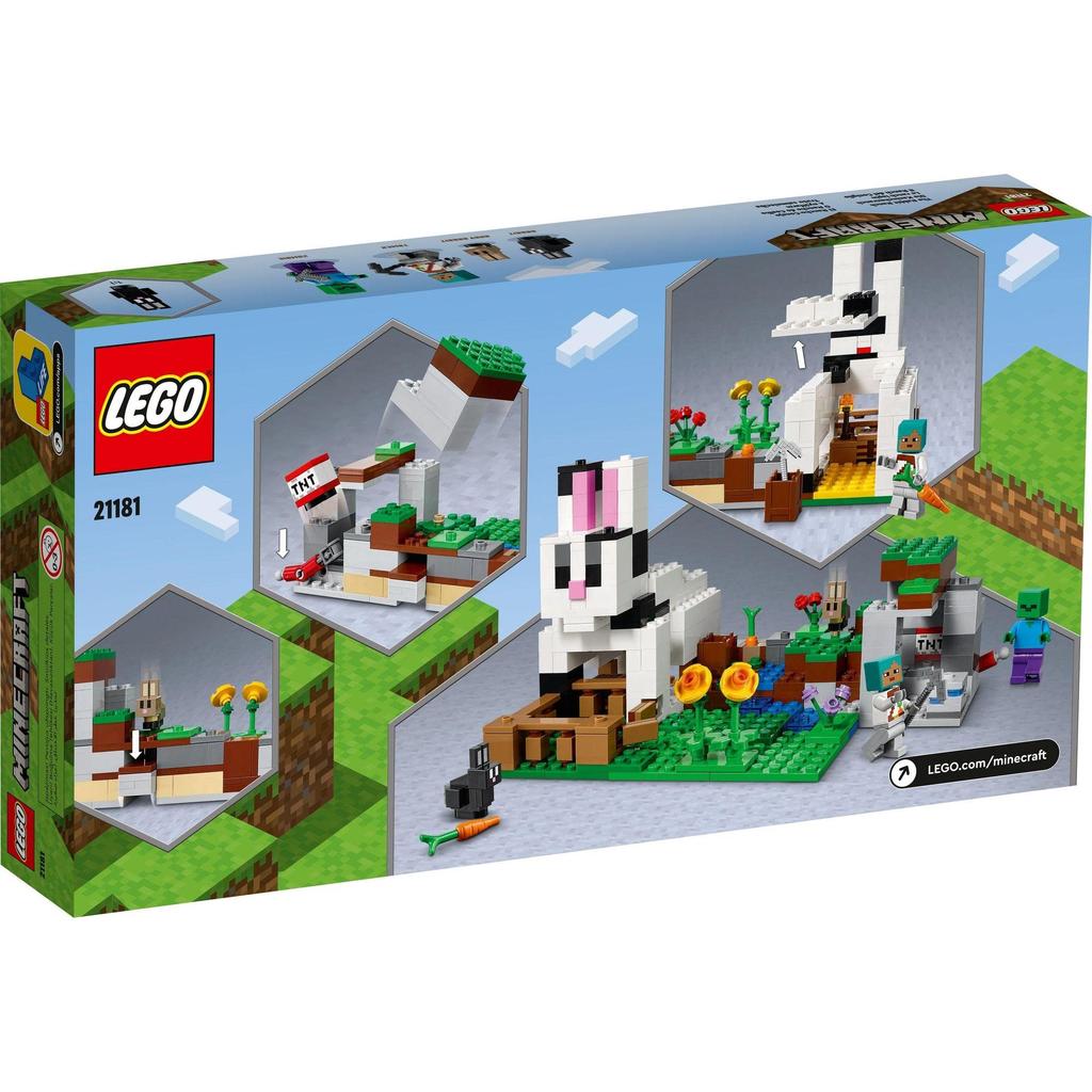 LEGO Minecraft Rabbit Farm 21181 Toy Blocks Gift Video Game Animals Boys Girls Ages 8+