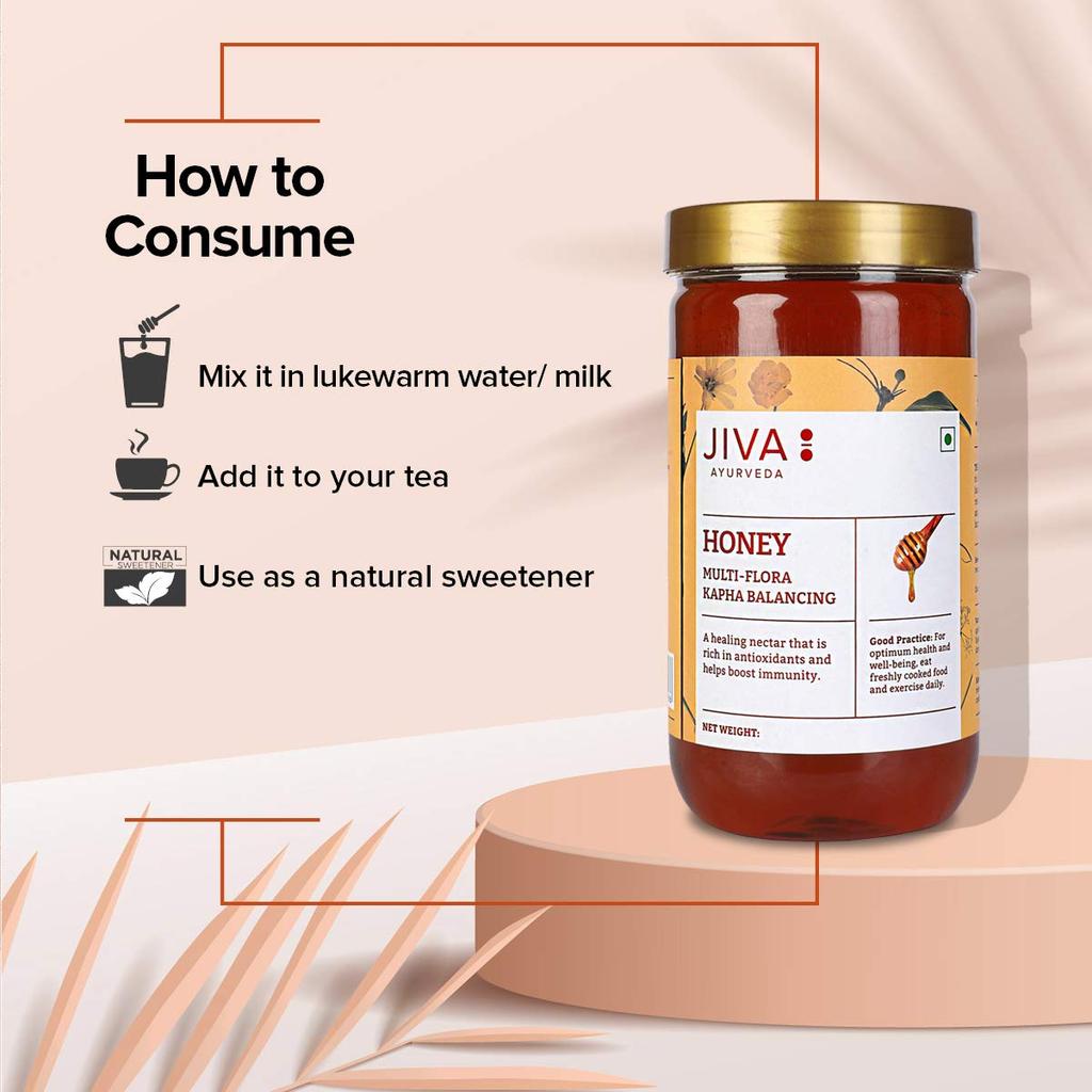 Jiva Multiflora Honey 1 Kg Pure Natural Sweetener For Daily Wellness Energy Support And Healthy Lifestyle Use Pack Of 1
