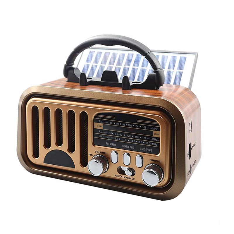 B03B-Vintage Retro Portable FM AM SW Radio, Wireless Bluetooth Speaker, TF Card And USB MP3 Music Player