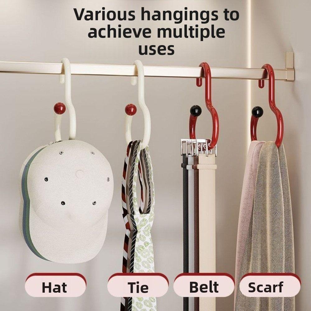 Non-marking Hat Storage Hook Dopamine Scarf Towel Tie Hanging Rack Durable Hat Hook  for Cloakroom