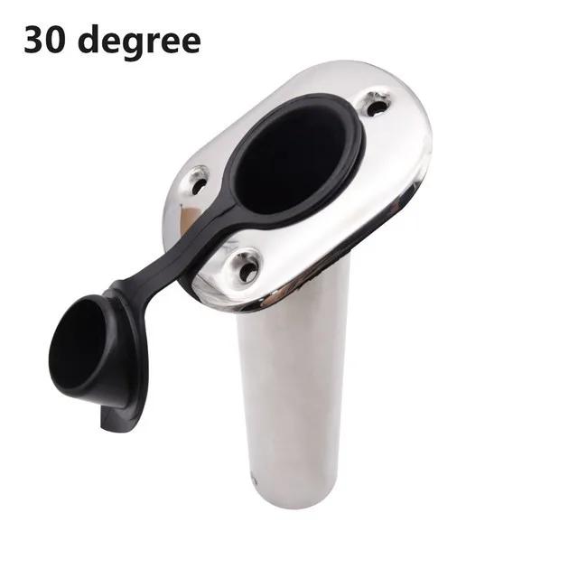 1X 15 / 30 / 90 Degree Stainless Steel Flush Mount Fishing Rod Holder Boat Rod Holders For Marine Boat Yacht Accessories