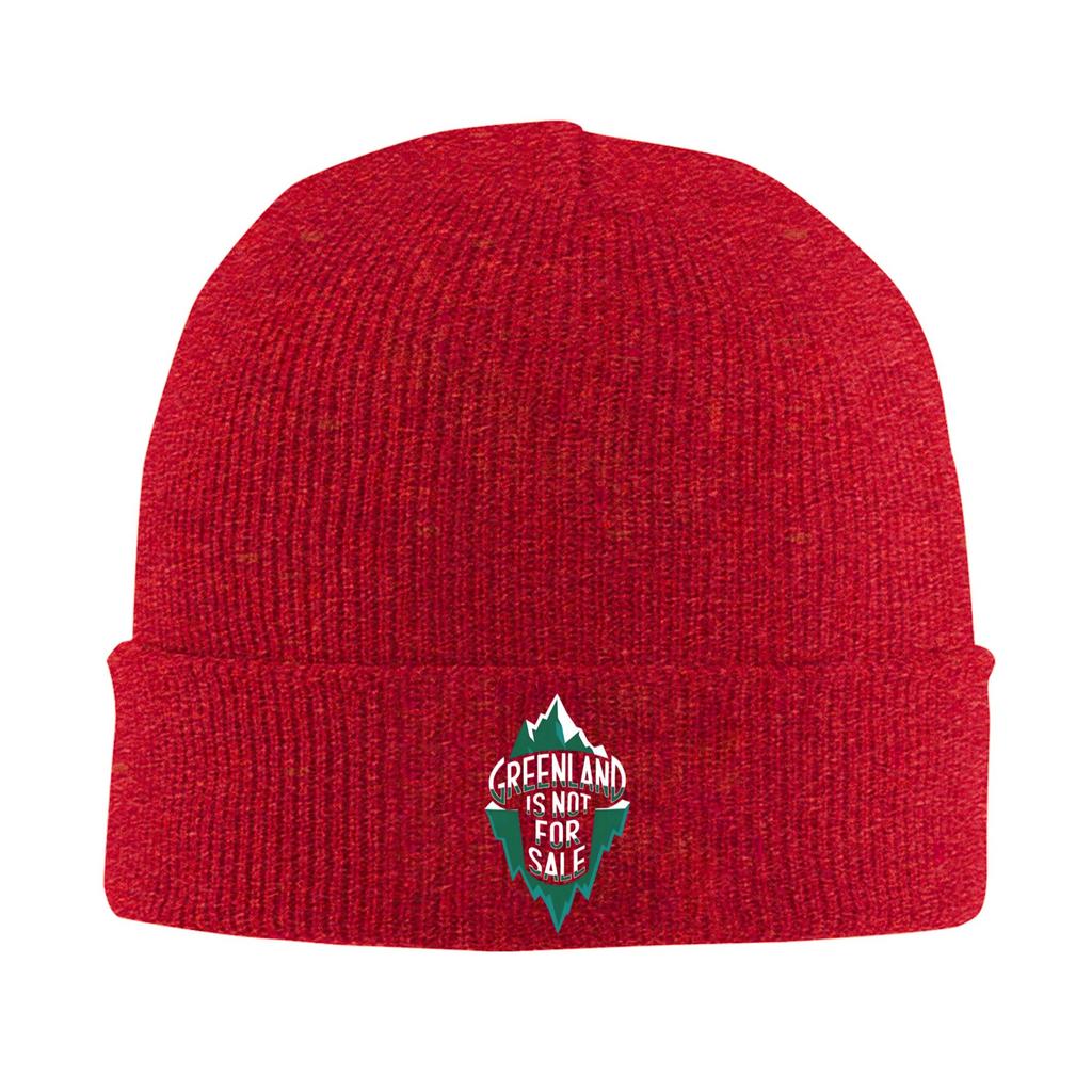 Greenland Is Not For Sale Knitted Hat  Y2K Cool Caps Unisex Adult Outdoor Beanie Hats Autumn Winter Printed Warm Bonnet Hats