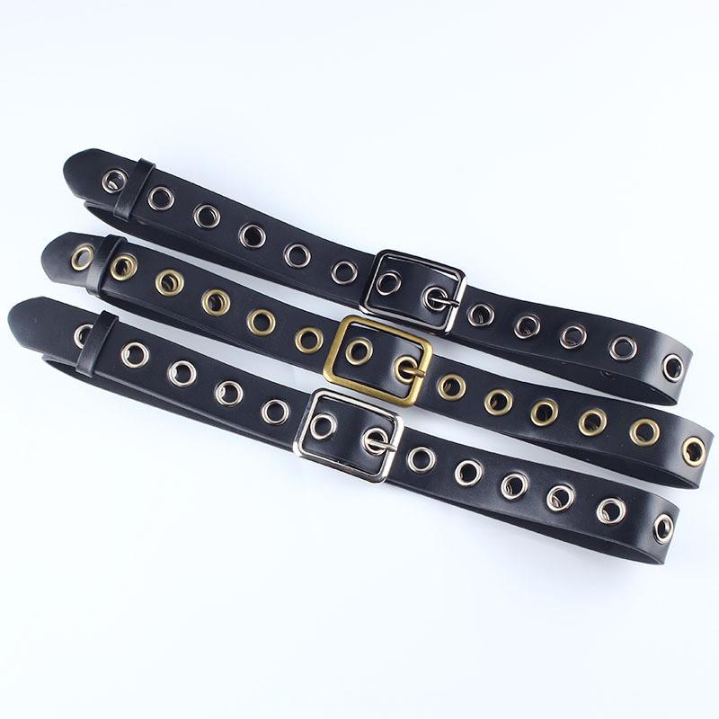 Casual Pu Belt For Men And Women With Rivet Decor For Denim Jeans Fashion Accessory