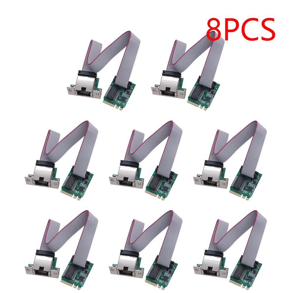 1-10PCS M2 Network Card M.2 A+E to Gigabit Ethernet Card Single Port RJ45 RTL8111F chip RTL8111E/F Chip for Desktop PC Windows