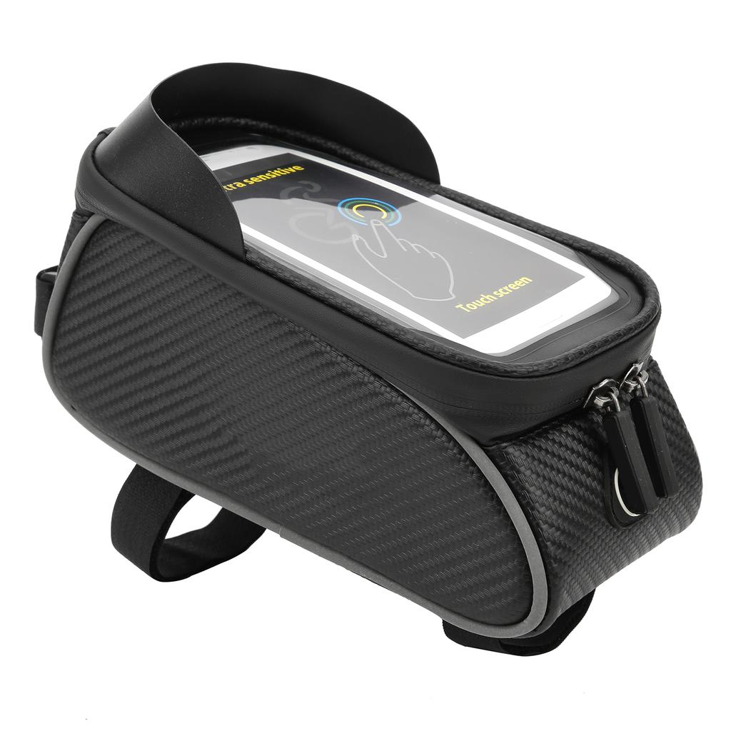 Bike Bag Outdoor Mobile Phone Front Beam Waterproof Pipe Bag Cycling Saddle Polyester