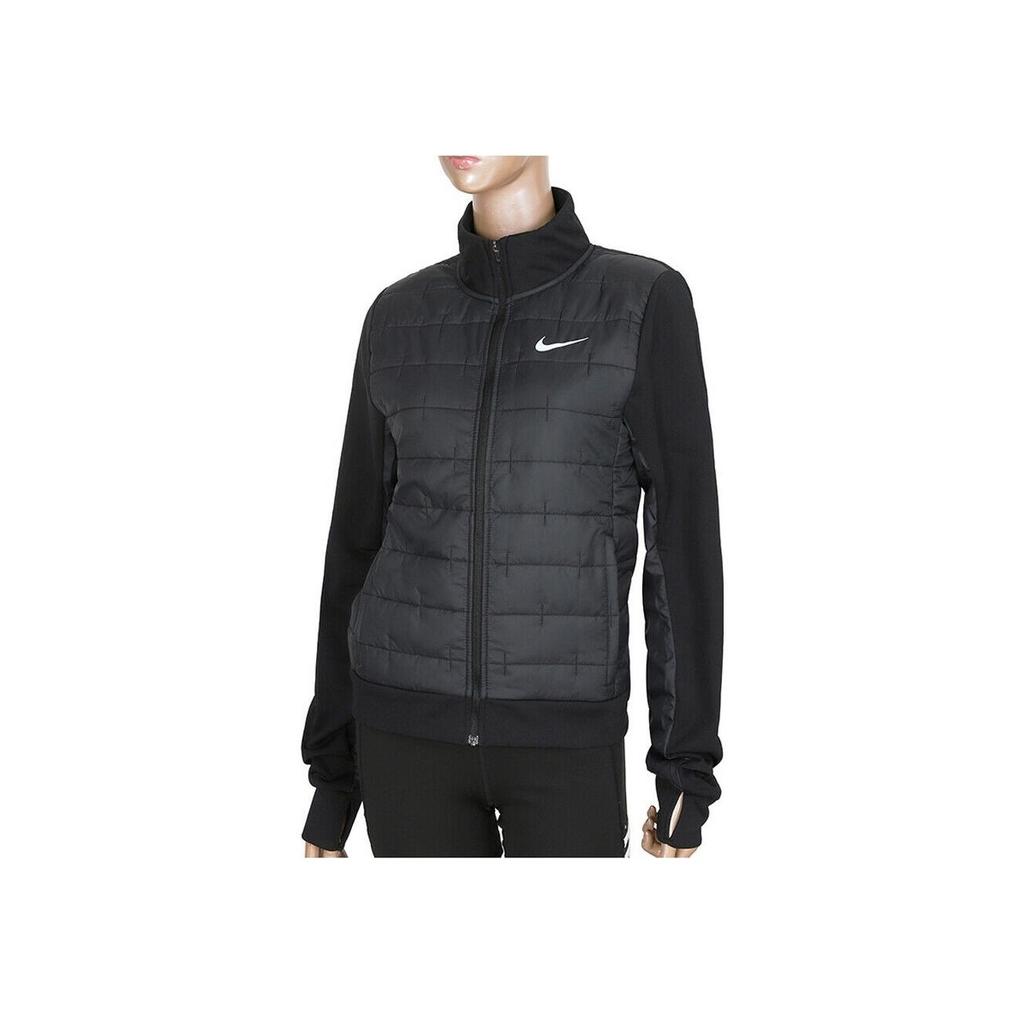 Nike Therma Fit Ensfarvet Spleiset Fritids Sport Bomullsjakke Damejakker Svart DD6062-010