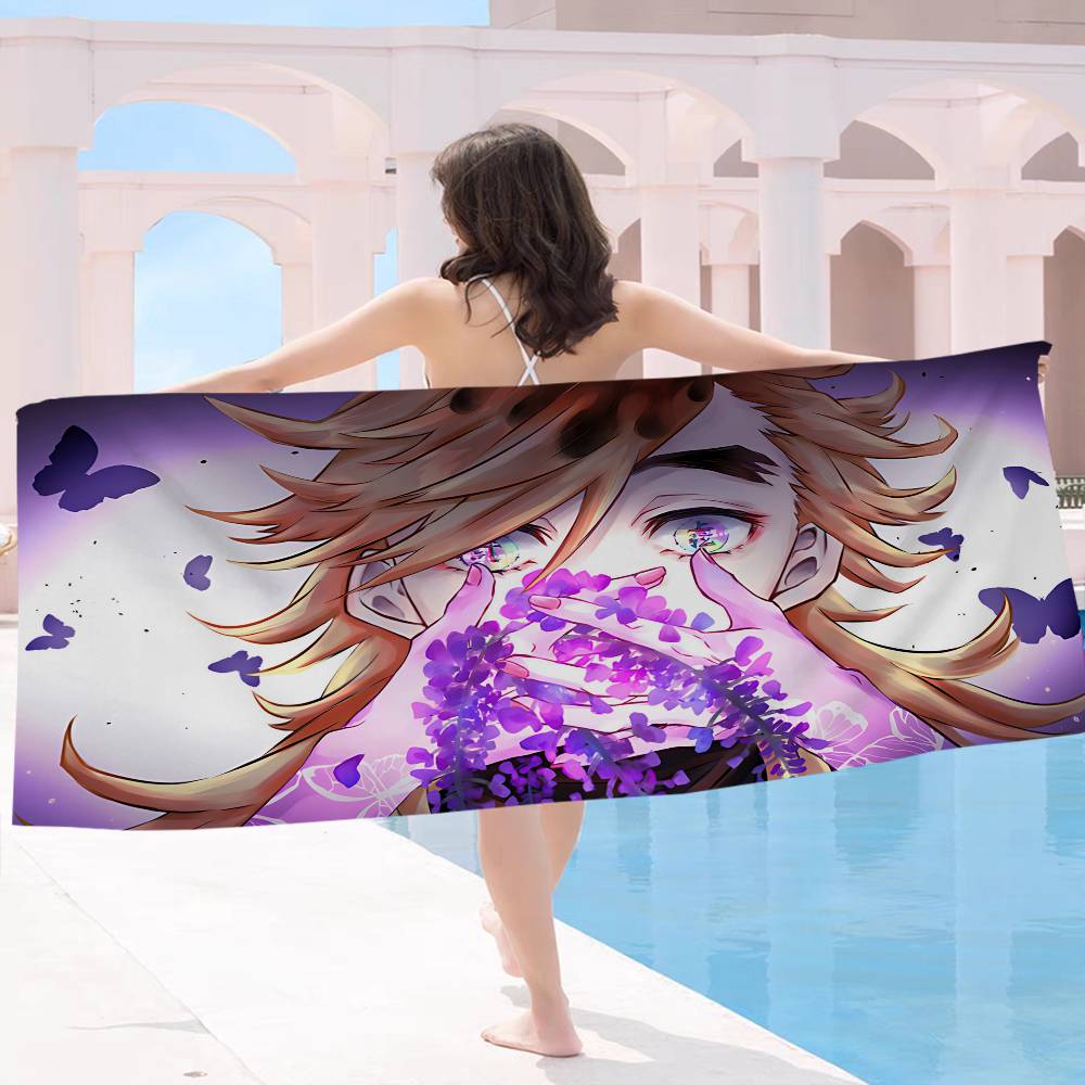 D-Doumas Microfiber Printed Beach Towel Mountain Climbing Yoga Beach Swimming Running Absorbent Soft Towel