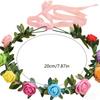 Forest Series Flower Crown For Women Exquisite Simulated Floral Hair Crown Spring Hair Decor Wreath, for Wedding Use