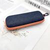 Fashion Denim Fabric Glasses Box Zipper Sunglasses Protection Container Eyeglasses Case Reading Glasses Organizer Carry Bag