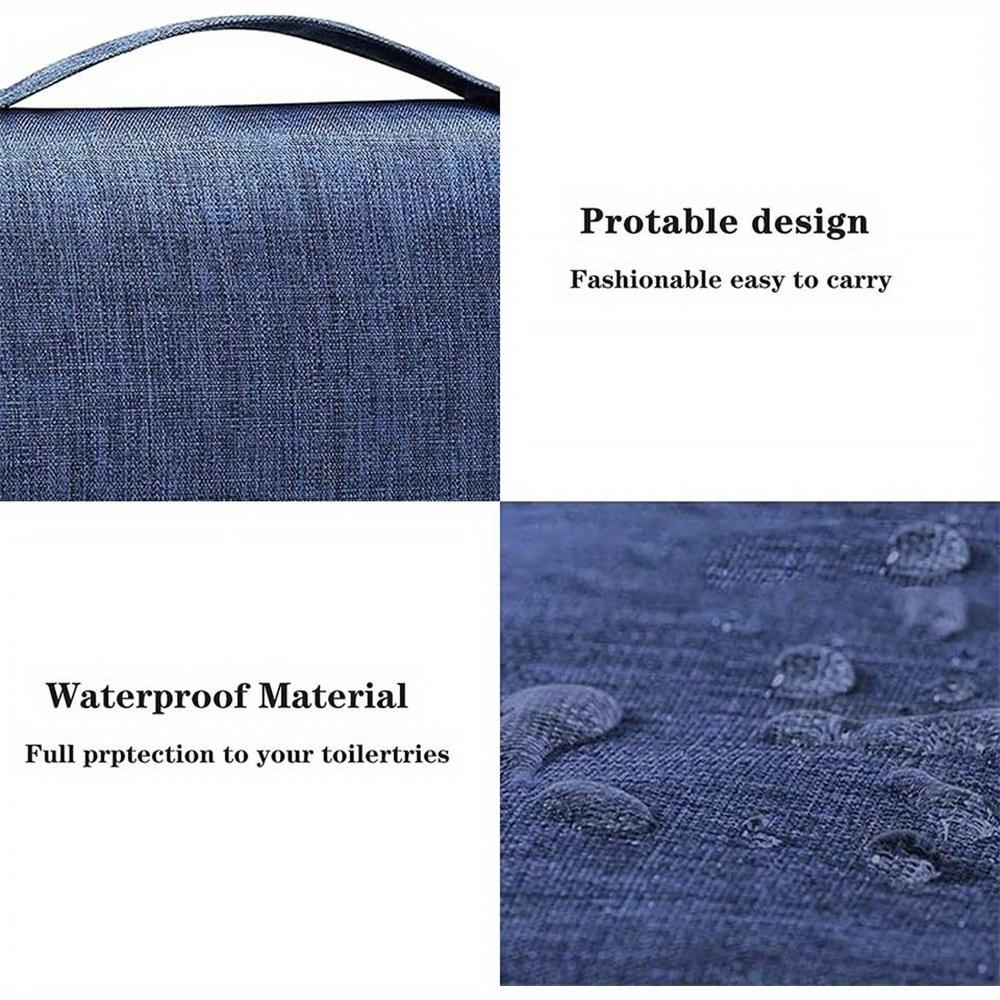 Beauty case portatile con gancio per appendere, impermeabile, borsa porta cosmetici da bagno per donna, grande capacità, astuccio per il trucco da viaggio per uomo.