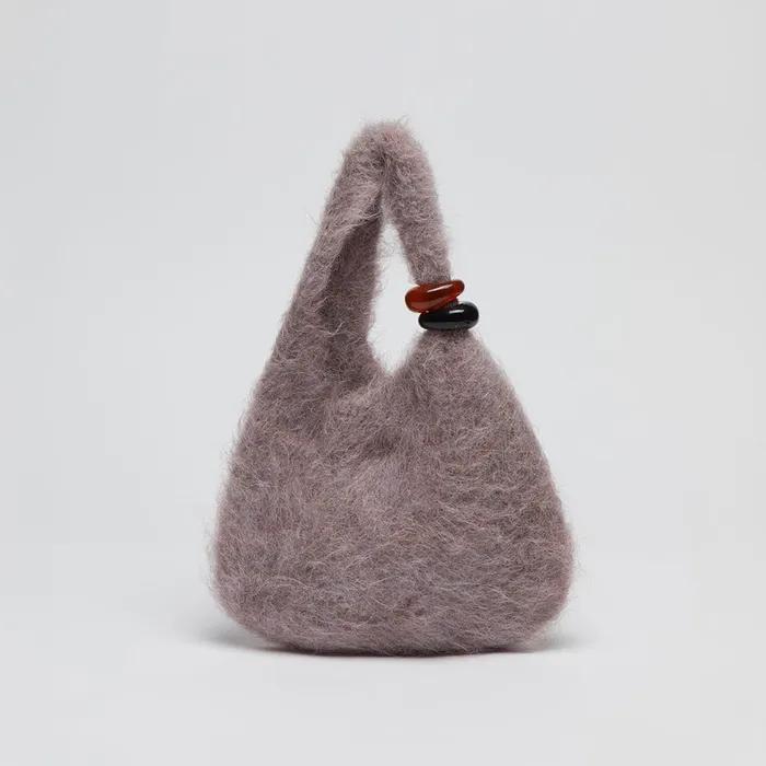 Mini formica knit bag(Smudge pink)