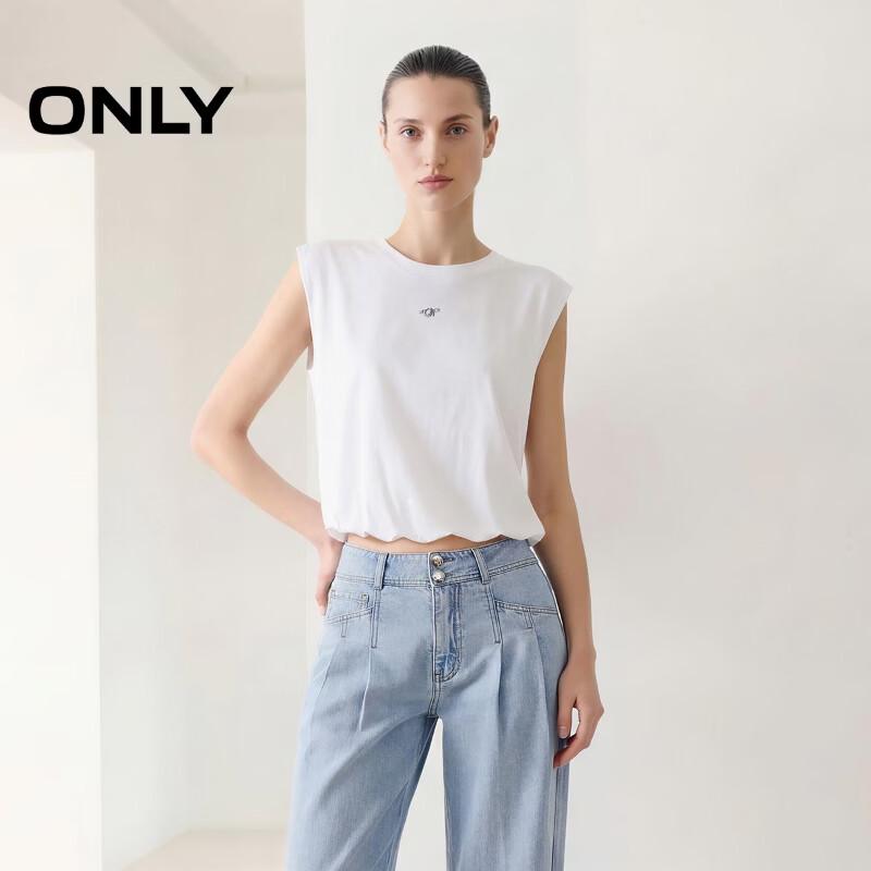ONLY 2026 Summer Floral Hem Sleeveless T-shirt 2XL