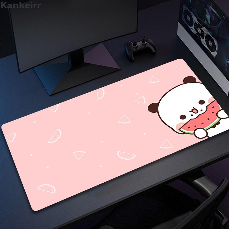 Super süßer Bär Cartoon Schreibtischunterlage Büro Computer Schreibtischmatte Tastatur Großes Mauspadd Laptop Kissen Rutschfest für PC Kawaii Schreibtischunterlage