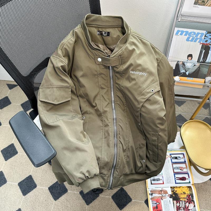 Frühling und Herbst neue Paar Baseballjacke Amerikanische High Street Vibe Fliegerjacke Herren Trenddesign Jacke