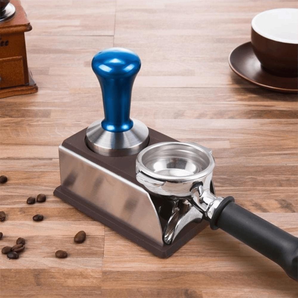 Non-Slip Espresso Tamping  Stand Stainless Steel Coffee Tamper Holder  Coffee Machine Accessories