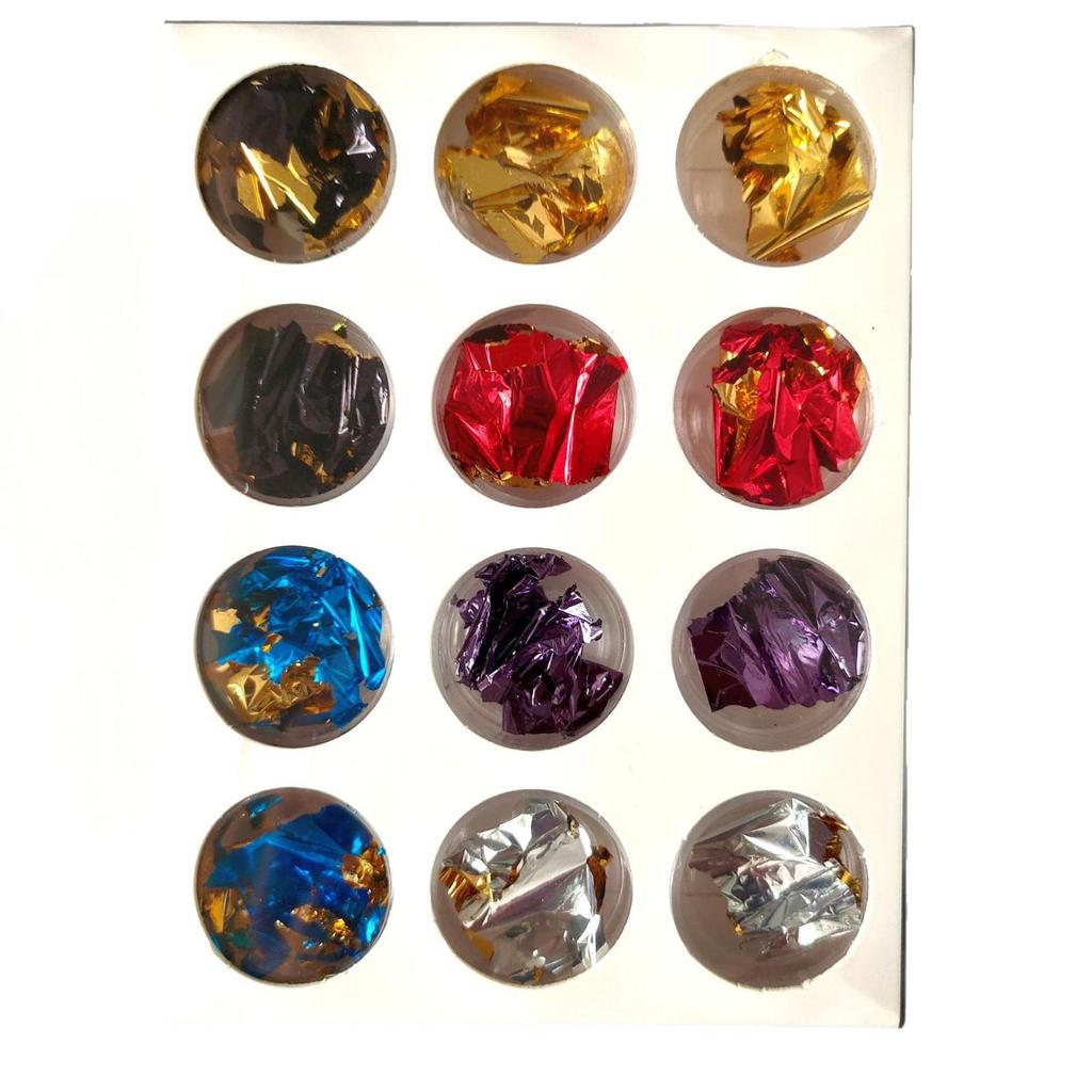 12-Color Crystal Nail Powder Glitter Set